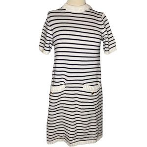 Zara Cream Knit Cotton Dress size S